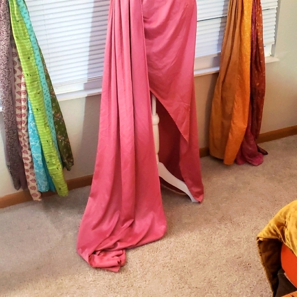 BOOHOO Pink Satin Evening Gown - Picture 2 of 8